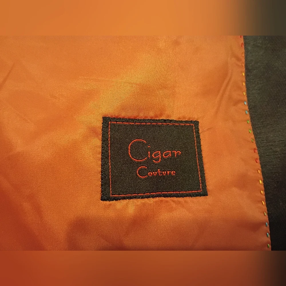 Cigar Couture Elegant Men's Chocolate Brown Suit Cargo Pants Blazer 2XL Pants 40